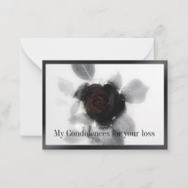 Die trauernden Rose - Sympathiekarten Mitteilungskarte