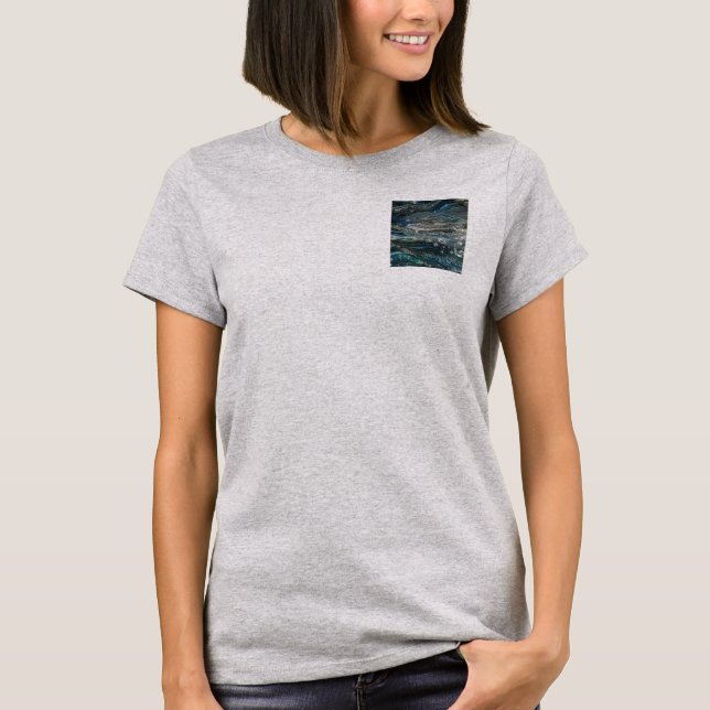 Die Träume der abstrakten Malerei des Ozeans 20 T-Shirt (Vorderseite)