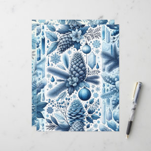 Die Träume eines Blue Winter Scrapbook Paper