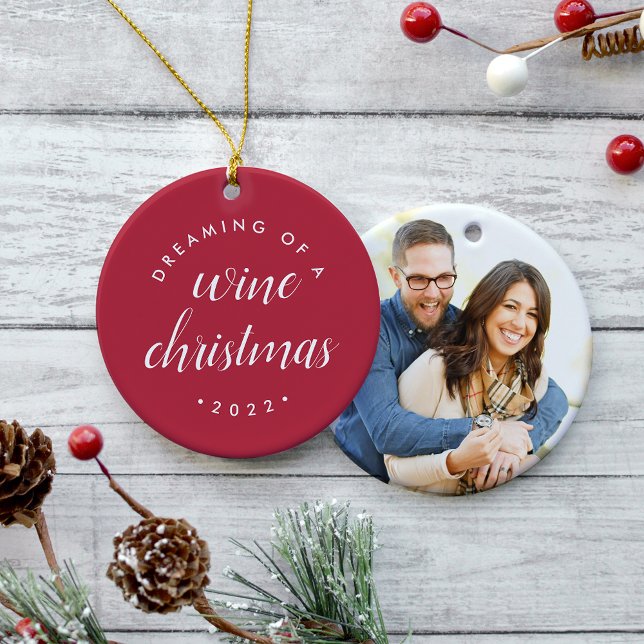 Die Träume eines Fotos zu Weihnachten Keramikornament (Von Creator hochgeladen)