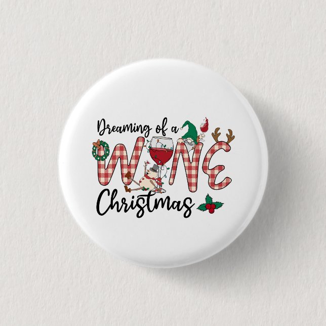 Die Träume von einem Weihnachtsfest Button (Vorderseite)