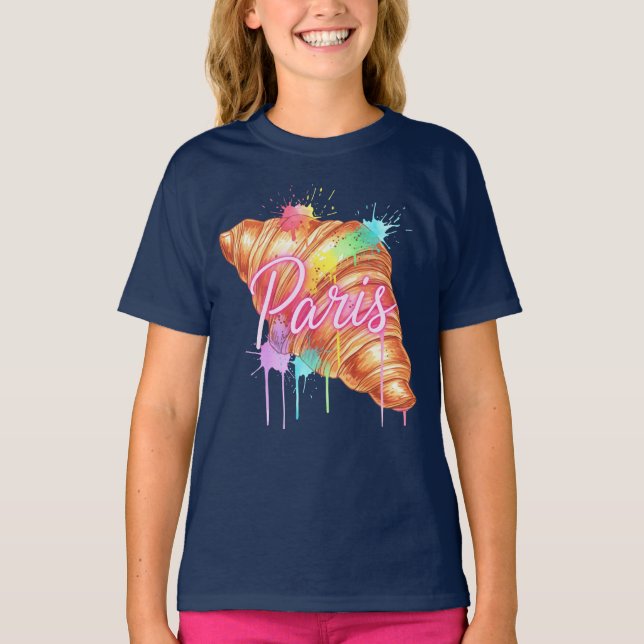 Die Träume von Paris, Morning Croissant, von Natas T-Shirt (Vorderseite)