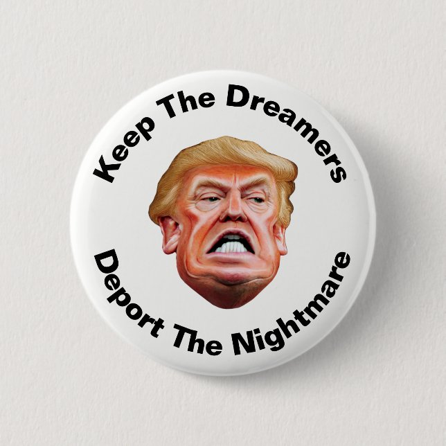 Die Träumer behalten, die Trump einprägen - Anti T Button (Vorderseite)