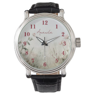 Die traumhafte Aussicht auf Frühlingsblumen Armbanduhr