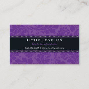 Die trendy GESCHÄFTS-KARTE blühen violettes lila Visitenkarte