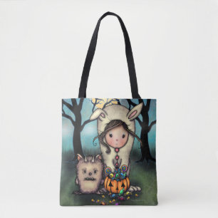 Die Trick-oder-Treaters Niedliche Halloween-Kunst Tasche