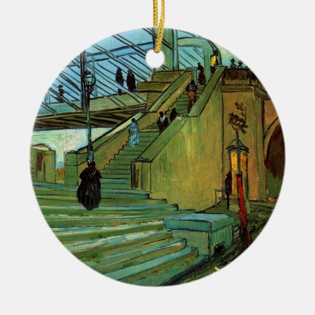 Die Trinquetaille-Brücke von Vincent van Gogh Keramikornament (Vorne)