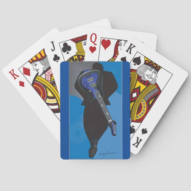 Die Trio Collection-Gitarre Mann 1-Deck Karten Spielkarten (Rückseite)