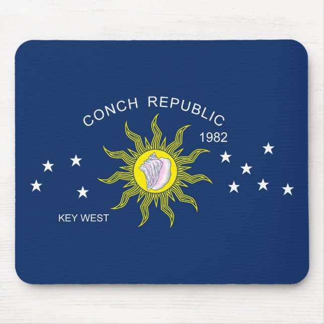 Die Tritonshorn-Republik-Flagge Mousepad (Vorne)