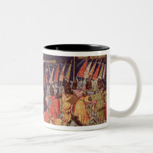 Die Trojan, die für Kampf verlassen Zweifarbige Tasse
