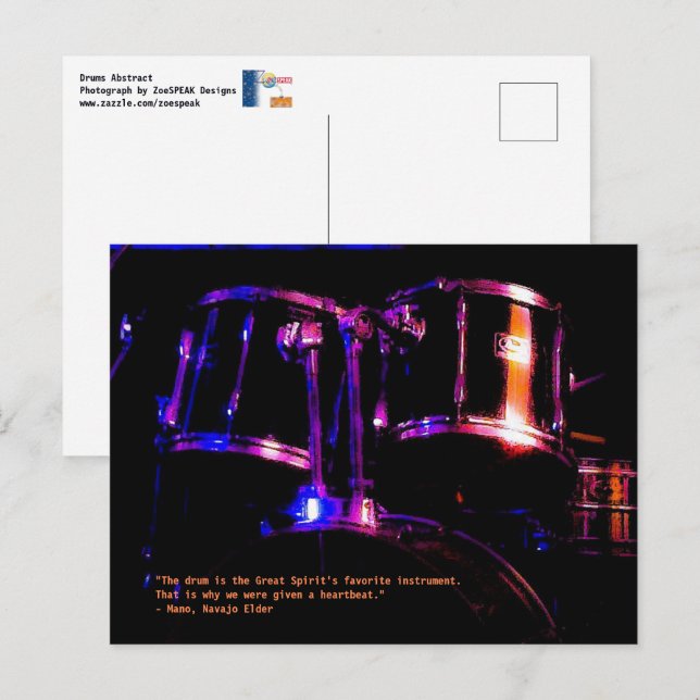Die Trommeln machen die Talk-Postkarte Postkarte (Vorne/Hinten)