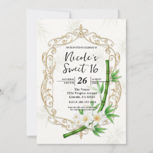 Die Tropical Imperial Bamboo Garden Sweet 16 Einladung