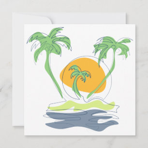 Die tropische Küste der Insel. Kontur