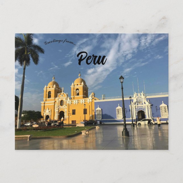 Die Trujillo-Kathedrale in Trujillo Peru Postkarte (Vorderseite)