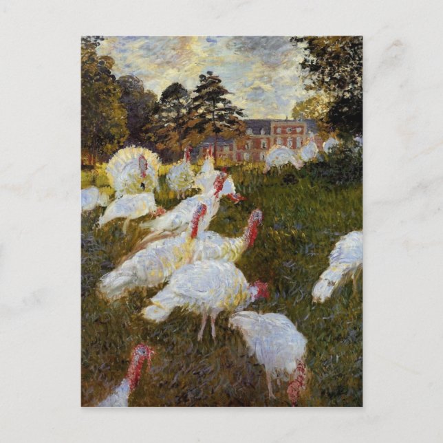 Die Truthähne durch Claude Monet Postkarte (Vorderseite)