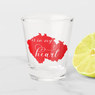 Die Tschechische Republik liegt in meinem Herzen Schnapsglas