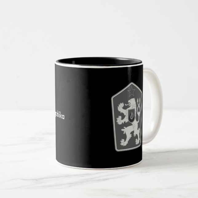 Die Tschechoslowakei - Československá republika Zweifarbige Tasse (VorderseiteRechts)