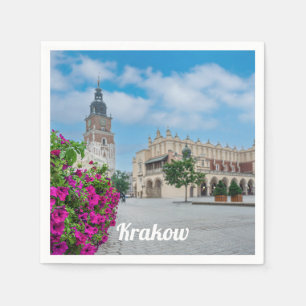 Die Tuchhalle am Hauptplatz von Krakau, Polen Serviette