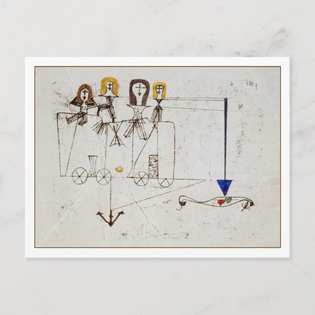 Die Tugendhaftigkeit von Paul Klee Postkarte (Vorderseite)