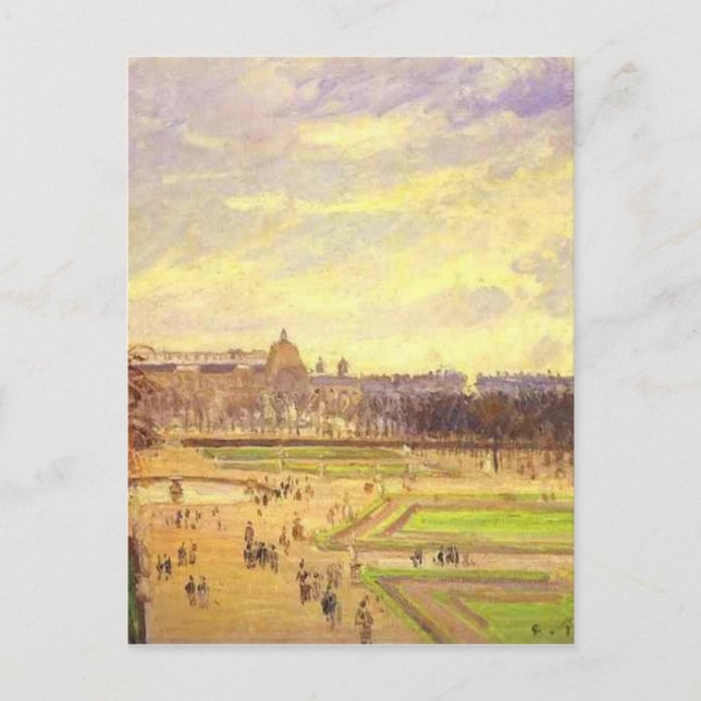 Die Tuileries Gardens 2 von Camille Pissarro Postkarte (Vorderseite)