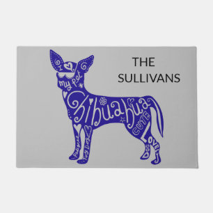 DIE TÜR "CHIHUAHUA" IST PERSONALISIERT. FUßMATTE