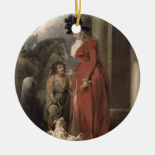 Die Tür des Squires, c.1790 (Öl auf Leinwand) Keramikornament
