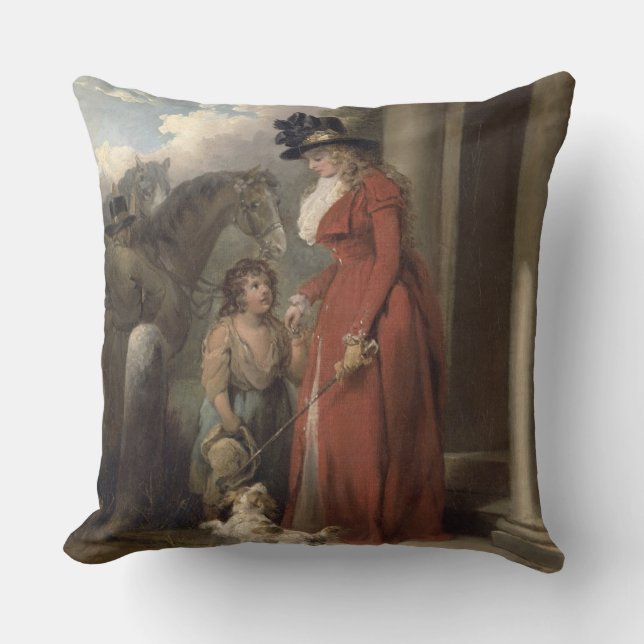 Die Tür des Squires, c.1790 (Öl auf Leinwand) Kissen (Vorderseite)