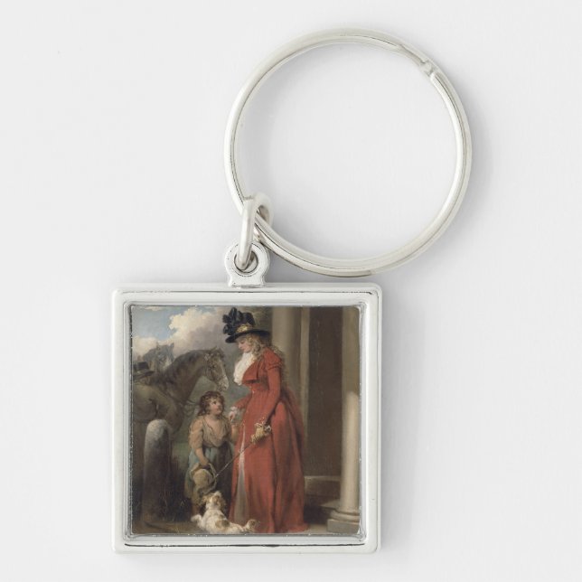 Die Tür des Squires, c.1790 (Öl auf Leinwand) Schlüsselanhänger (Vorne)
