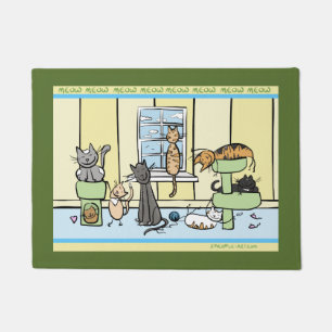 Die Tür-Matte des Katzen-Liebhabers Fußmatte