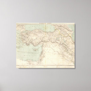 Die Türkei-Atlas-Karte Leinwanddruck