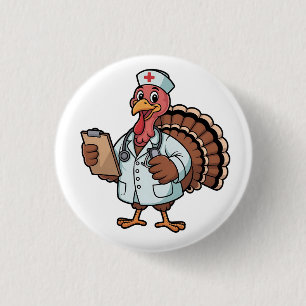 Die Türkei auf dem Erntedank der Krankenschwester Button