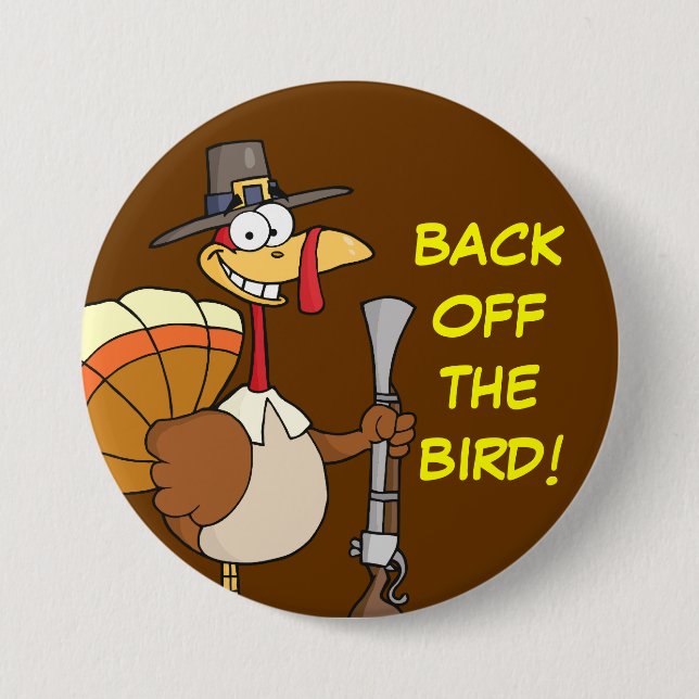 Die Türkei, die Erntedank-Abendessen-Geisel nimmt Button (Vorderseite)