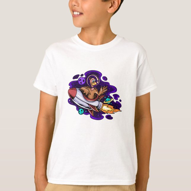 Die Türkei fährt mit einer Weltraumrakete T-Shirt (Vorderseite)