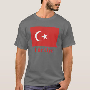 Die Türkei-Flagge mit Namen auf das Türkischen T-Shirt