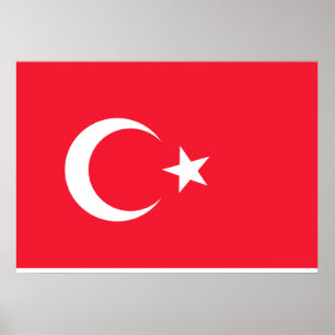 Die Türkei-Flagge Poster