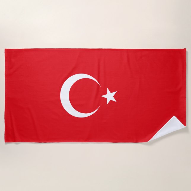 Die Türkei-Flagge Strandtuch (Vorderseite)