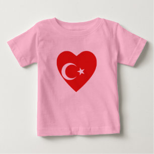 Die Türkei-Flaggen-Herz-T - Shirt
