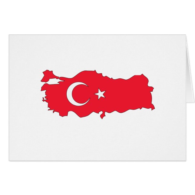 Die Türkei-Flaggenkarte (Vorderseite (Horizontal))