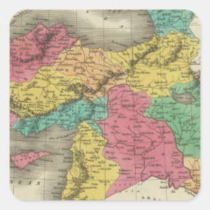 Die Türkei in Asien 3 Quadratischer Aufkleber