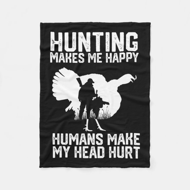 Die Türkei-Jagd macht mich glücklich, Menschen mac Fleecedecke (Vorderseite)