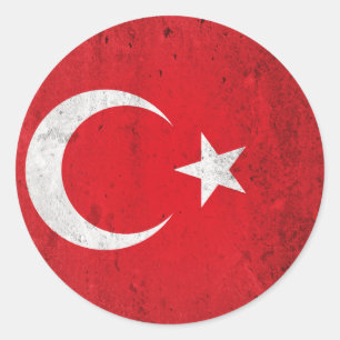 Die Türkei Runder Aufkleber