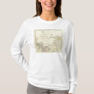 Die Türkei, Russland und Asien gravierte Karte T-Shirt