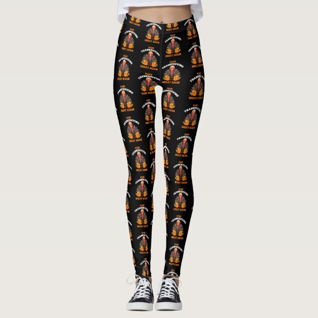Die Türkei-Trumpf machen Erntedank groß wieder Leggings (Vorderseite)
