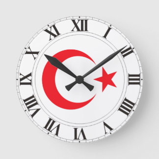 Die Türkei-Wappen Runde Wanduhr