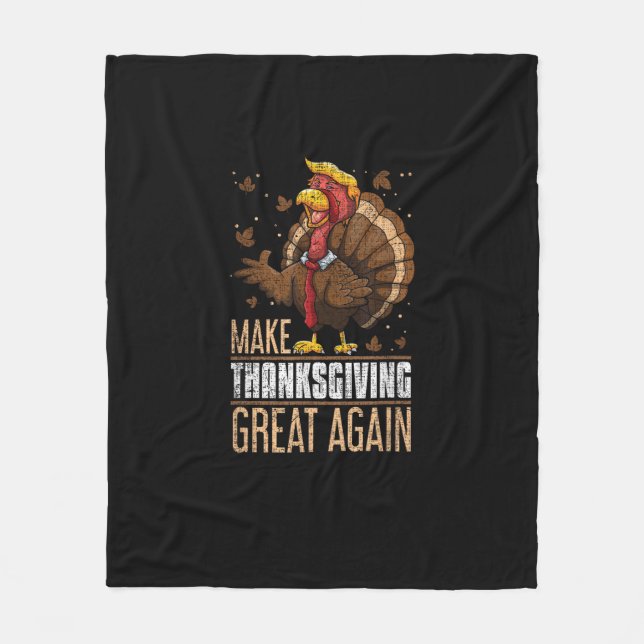 Die Türkei wieder groß machen Witziger Erntedank T Fleecedecke (Vorderseite)