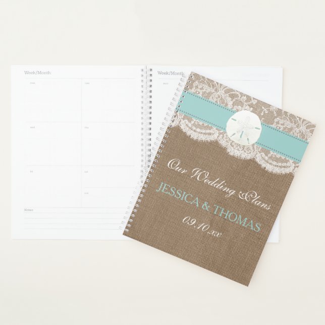 Die türkisfarbene Sand Dollar Beach Hochzeitskolle Planer (Anzeige)