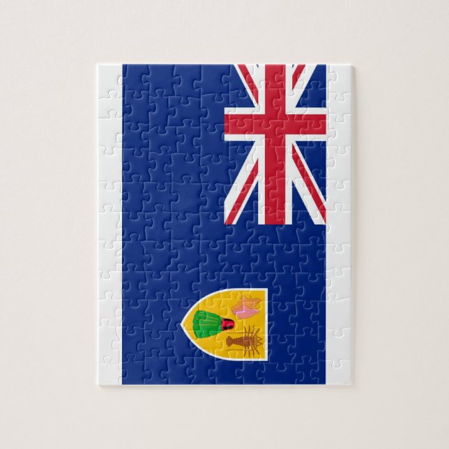 Die Turks- und Caicosinseln-nationale Weltflagge (Vertikal)