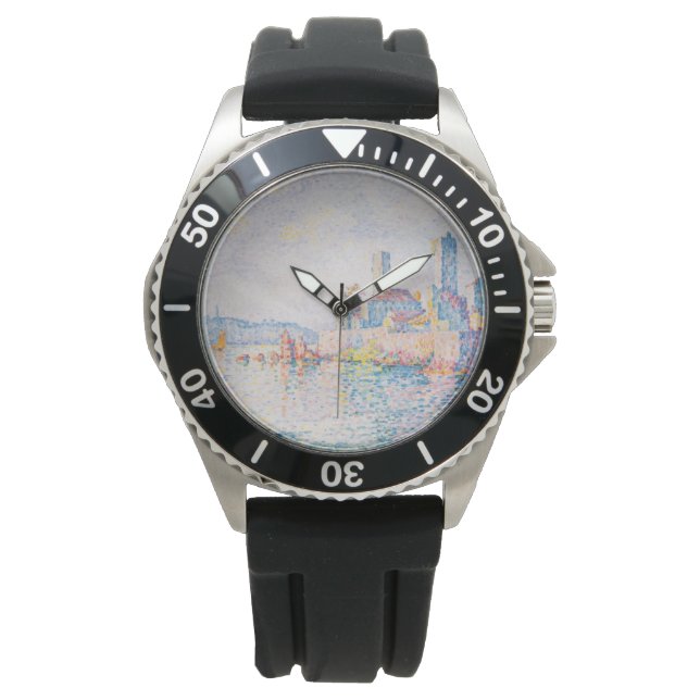 Die Türme von Antibes (von Paul Signac) Armbanduhr (Vorderseite)
