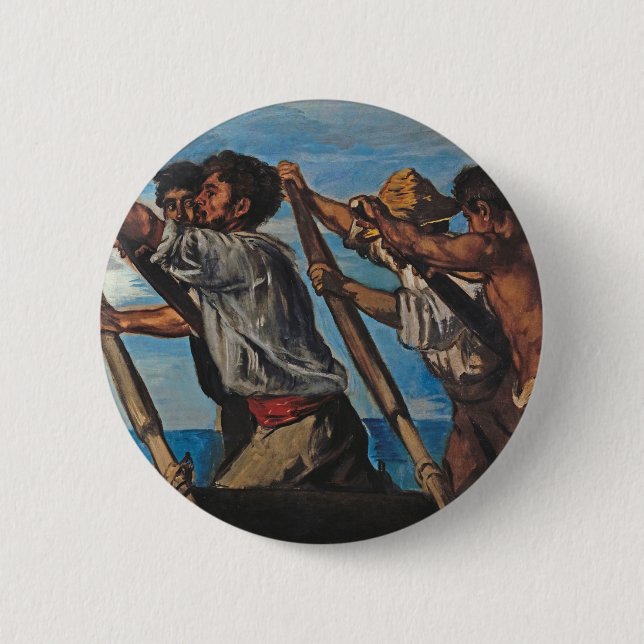 Die Türme (von Hans von Marées) Button (Vorderseite)