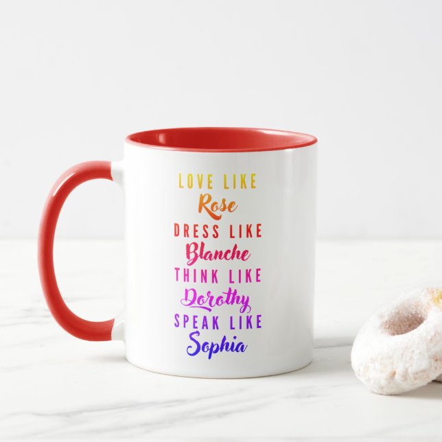 Die Typografie der Golden Girls Tasse (Mit Donut)